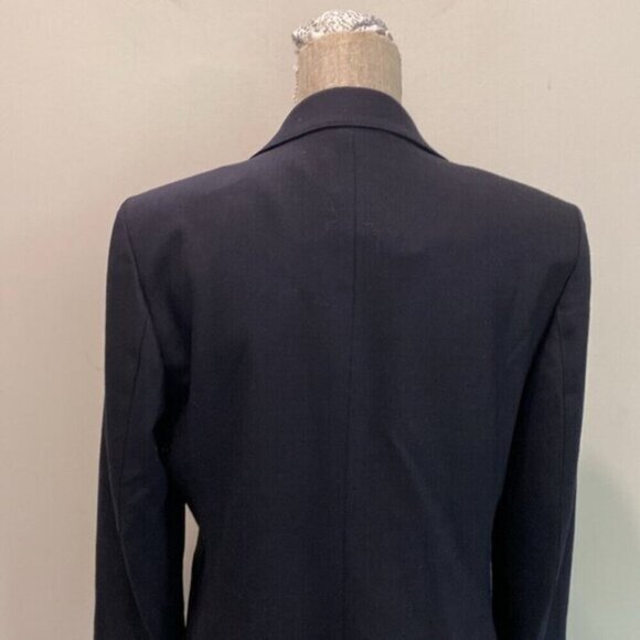 Talbots NAVY Blue Classic Wool Blazer Size 10 - Picture 9 of 16